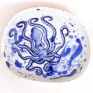 Handmade Porcelain Platter Octopus