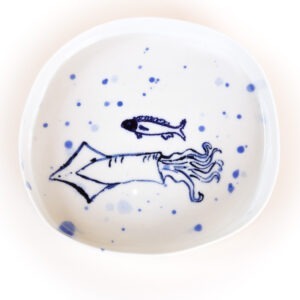 squid,fish,porcelain,platter
